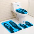 thumbnail image 1 of PUDMAD Yin yang Chaos Symbol in Thinking Heads 3 Piece Bathroom Rugs Set Bath Rug Contour Mat and Toilet Lid Cover, 1 of 2