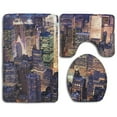 thumbnail image 1 of PUDMAD York Aerial View Nyc 3 Piece Bathroom Rugs Set Bath Rug Contour Mat and Toilet Lid Cover, 1 of 2