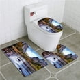 thumbnail image 1 of PUDMAD Yosemite Merced River el Capitan Panorama 3 Piece Bathroom Rugs Set Bath Rug Contour Mat and Toilet Lid Cover, 1 of 2