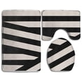 thumbnail image 1 of PUDMAD Zebra 3 Piece Bathroom Rugs Set Bath Rug Contour Mat and Toilet Lid Cover, 1 of 2