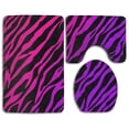 thumbnail image 1 of PUDMAD Zebra-Stripe 3 Piece Bathroom Rugs Set Bath Rug Contour Mat and Toilet Lid Cover, 1 of 2