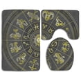 thumbnail image 1 of PUDMAD Zodiac Circle 3 Piece Bathroom Rugs Set Bath Rug Contour Mat and Toilet Lid Cover, 1 of 2
