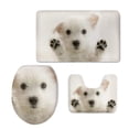 thumbnail image 1 of PUDMAD Zoo Dog 3 Piece Bathroom Rugs Set Bath Rug Contour Mat and Toilet Lid Cover, 1 of 2
