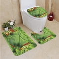 thumbnail image 1 of PUDMAD an Exotic Tropical Forest 3 Piece Bathroom Rugs Set Bath Rug Contour Mat and Toilet Lid Cover, 1 of 2