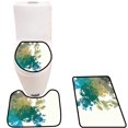 thumbnail image 1 of PUDMAD brushe painte backgroun Brush Stroke Paint 3 Piece Bathroom Rugs Set Bath Rug Contour Mat and Toilet Lid Cover, 1 of 2