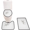 thumbnail image 1 of PUDMAD couplae White Porcelain Swallows in Love in a White Wooden backgroun 3 Piece Bathroom Rugs Set Bath Rug Contour Mat and Toilet Lid Cover, 1 of 2