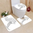 thumbnail image 1 of PUDMAD ed a Mermaid 3 Piece Bathroom Rugs Set Bath Rug Contour Mat and Toilet Lid Cover, 1 of 2
