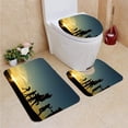 thumbnail image 1 of PUDMAD energic Friends shilhouettes 3 Piece Bathroom Rugs Set Bath Rug Contour Mat and Toilet Lid Cover, 1 of 2