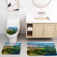 thumbnail image 1 of PUDMAD high Angle View Over Munich 3 Piece Bathroom Rugs Set Bath Rug Contour Mat and Toilet Lid Cover, 1 of 2