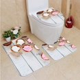 thumbnail image 1 of PUDMAD ice Cream 3 Piece Bathroom Rugs Set Bath Rug Contour Mat and Toilet Lid Cover, 1 of 2