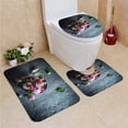thumbnail image 1 of PUDMAD ice Cream Made Fresh Fruits Milk 3 Piece Bathroom Rugs Set Bath Rug Contour Mat and Toilet Lid Cover, 1 of 2