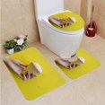 thumbnail image 1 of PUDMAD ice Cream in Waffle Cup 3 Piece Bathroom Rugs Set Bath Rug Contour Mat and Toilet Lid Cover, 1 of 2