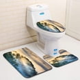 thumbnail image 1 of PUDMAD The magical beauty pine forests on hill hidden in fog cloud in early morning 3 Piece Bathroom Rugs Set Bath Rug Contour Mat and Toilet Lid Cover, 1 of 2