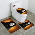 thumbnail image 1 of PUDMAD mask Movie Panic 3 Piece Bathroom Rugs Set Bath Rug Contour Mat and Toilet Lid Cover, 1 of 2