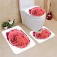 thumbnail image 1 of PUDMAD red ice Cream Scoop from 3 Piece Bathroom Rugs Set Bath Rug Contour Mat and Toilet Lid Cover, 1 of 2