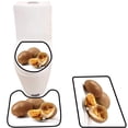 thumbnail image 1 of PUDMAD salte Duck Eggs on White backgroun 3 Piece Bathroom Rugs Set Bath Rug Contour Mat and Toilet Lid Cover, 1 of 2
