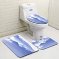 thumbnail image 1 of PUDMAD sea Clouds 3 Piece Bathroom Rugs Set Bath Rug Contour Mat and Toilet Lid Cover, 1 of 2