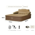 thumbnail image 1 of PUEDO Air Mattress, Inflatable Airbed with Built-in Pump for Guest Home Camping Travel, Queen size, Brown, 1 of 10
