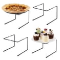 thumbnail image 1 of PUERSI 4 PCS Pizza Stand Holder with Non-Slip Pads, Black Metal Pizza Pan Display Stands, Food Platter Riser Serving Tray for Party Wedding, 1 of 8