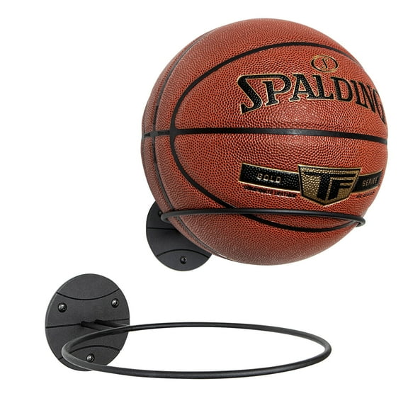 PUERSI Metal Ball Holder Wall Mount,Ball Stand Display Storage for Basketball Football Soccer Volleyball-2Pack