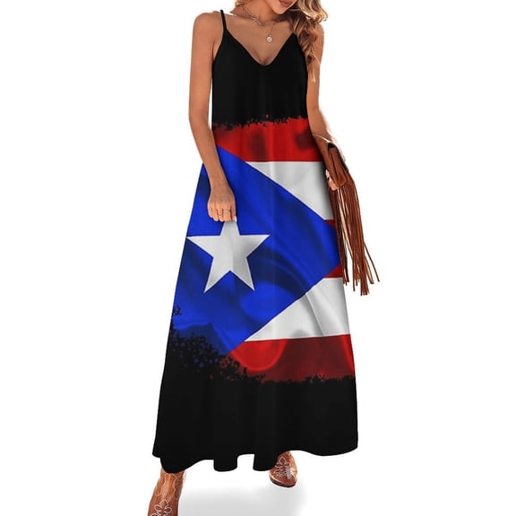 PUERTO RICAN FLAG by Solomaskx Sleeveless Dress Loose Women's Dress Dresses Luxury Evening Dresses