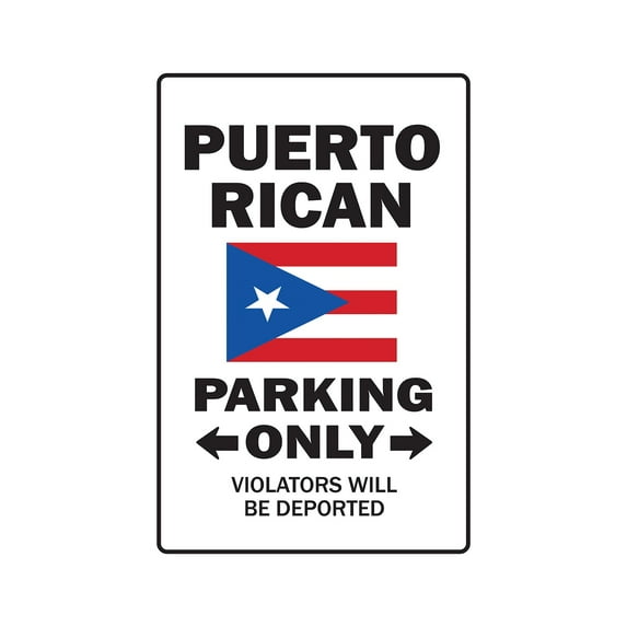 PUERTO RICAN Parking Aluminum Sign puerto rico virgin islands vacation | Indoor/Outdoor | 24" Tall