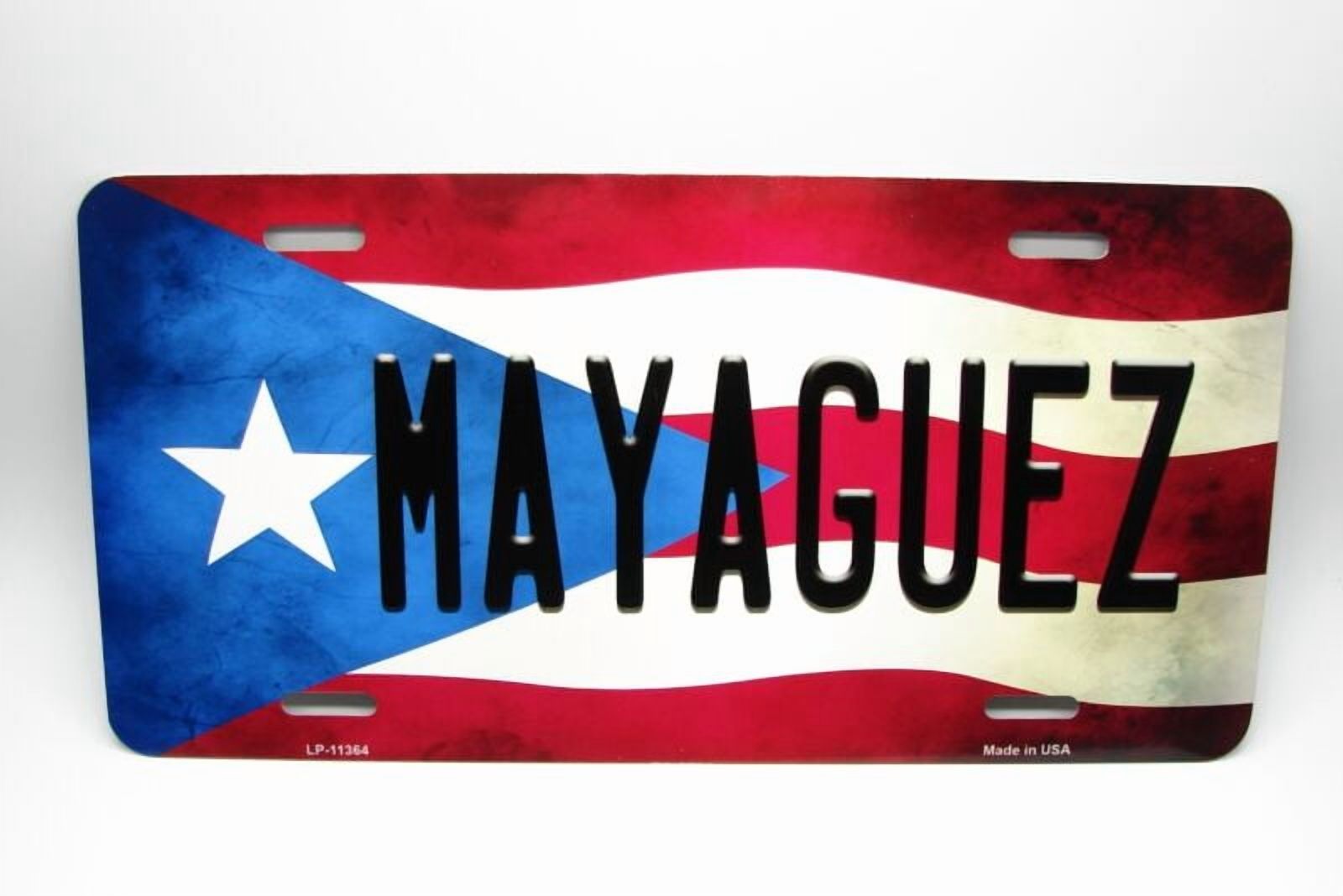PUERTO RICO FLAG MAYAGUEZ ISLA DEL ENCANTO METAL CAR NOVELTY LICENSE ...