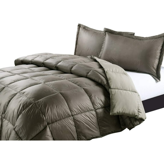PUFF High Loft Down Indoor/Outdoor Water Resistant Comforter with Extra Strong Nylon Cover - Full/Queen