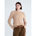 thumbnail image 1 of Free Assembly Women's and Women's Plus Cashmere Cable Knit Sweater with Puff Sleeves, Midweight, Sizes XS-4X, 1 of 5