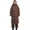 thumbnail image 1 of PUFFIT Extra Long Puffer Jackets for Women, Hooded, Warm, Water Repellent, Two-Way Zipper Winter Coat, 1 of 6