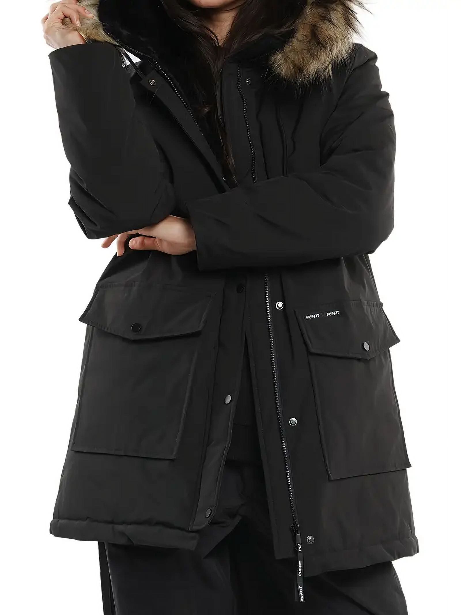 PUFFIT Winter Parka Jackets for Women,Thickened Ladies Puffer Jacket