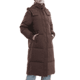 thumbnail image 1 of PUFFIT Women Long Puffer Jacket Hood Winter Water Repellent Wind-resistant Warm Ladies Quilted Padded Coat Big Pocket, 1 of 9