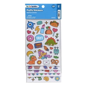Hello Hobby Puffy Stickers Pack 400 Assorted Design Pieces for Crafts