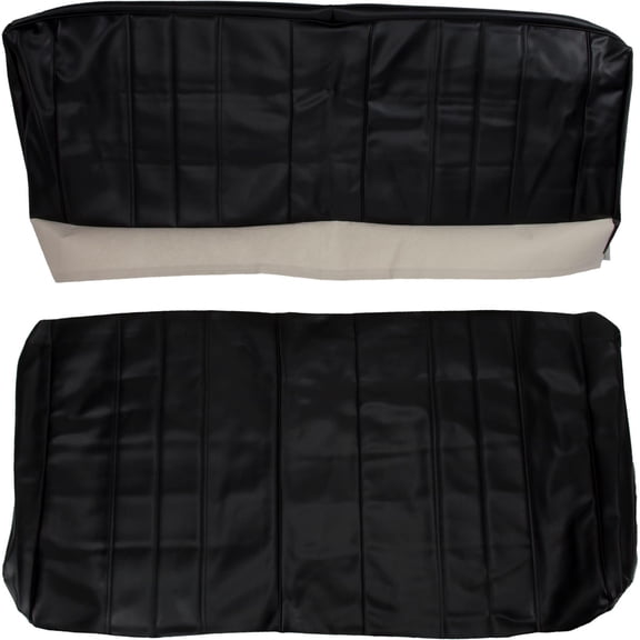 PUI 66AS10C Rear Seat Upholstery, 1966 Chevelle Coupe, Black