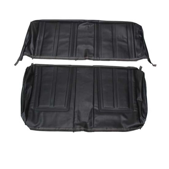 PUI 66XS10C Rear Bench Seat Cover, Black, 1966 Chevy II