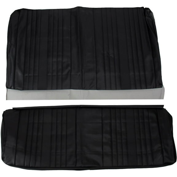 PUI  69AS10C Rear Seat Upholstery, 1969 Chevelle Coupe, Black