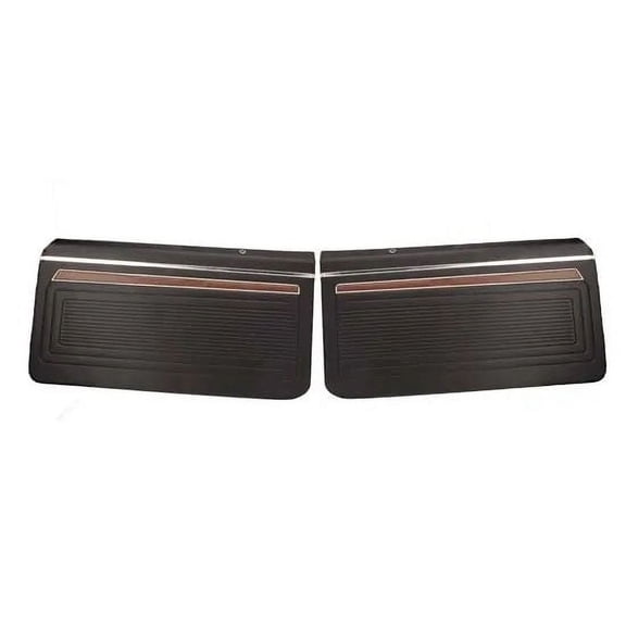PUI PD320 Interior Door Panels, 1970-72 Nova SS, Front, Black