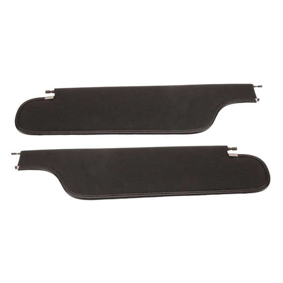 PUI SV7100RC 1968 Camaro Ribbed Sunvisors, Black, Pair