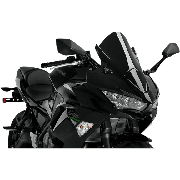 PUIG HI-TECH PARTS Race Windscreen - 19" - Black - Kawasaki 3881N