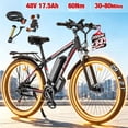 thumbnail image 1 of PUJH Electric Dirt Bike 2000W 48V 17.5Ah Long Range 34MPH 30-80mi 60Nm 29x2.1 Tire Front Fork Disc Brake 30Deg Climb 330lb 6061 Aluminum for Adults, 1 of 9