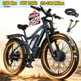 thumbnail image 1 of PUJH Electric Motor Bike 6000W Dual Hub 60V 20Ah 50 MPH 35 100 Mile 200Nm 40 Degree Climb 26 inch Fat Tire Full Suspension Hydraulic Brake for Adults, 1 of 8