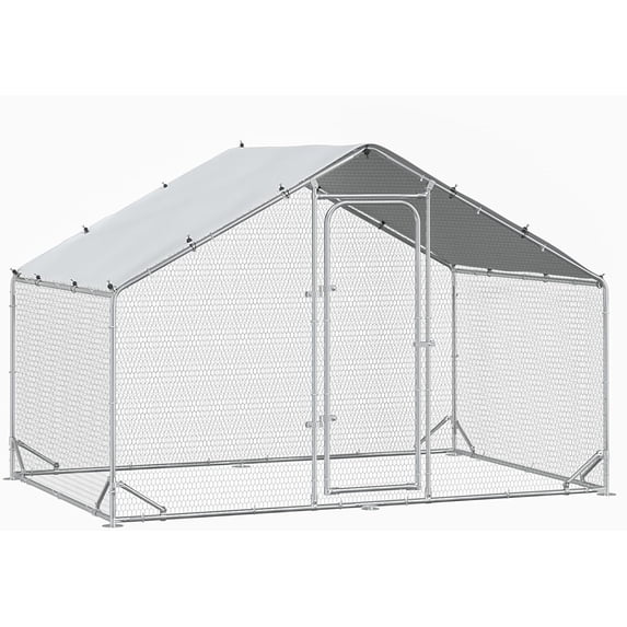 PUKAMI Bold Chicken Coop Run Large Metal Chicken Pen Outdoor, Chicken ...