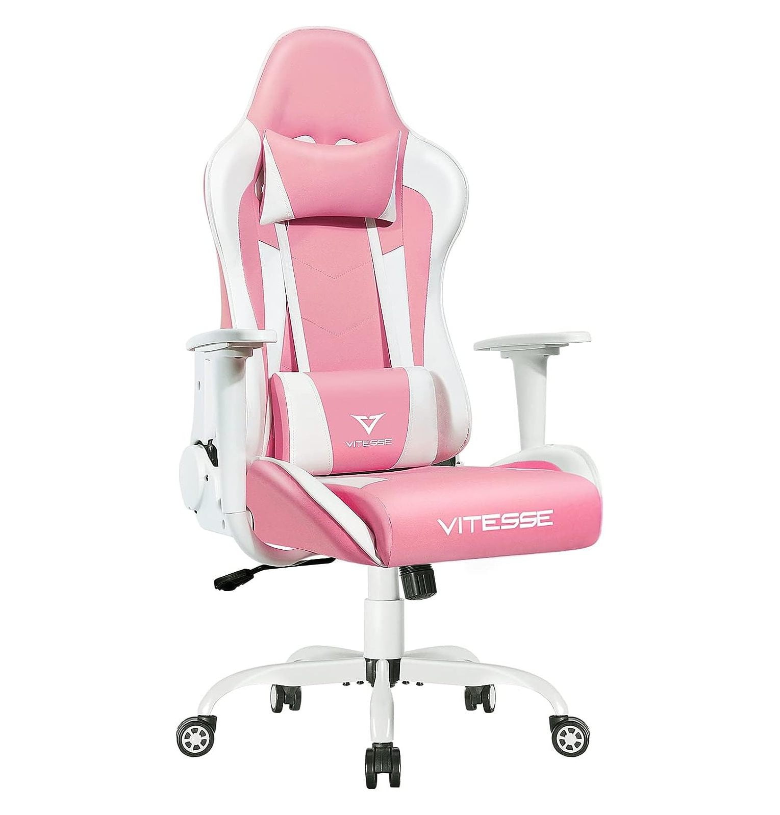 PUKAMI Cute Kawaii Gaming Chair for Girl Ergonomic Desk Racing Office