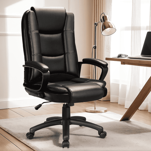PUKAMI Office Desk Chair,Big And Tall Managerial Executive Chair,High Back Computer Chair