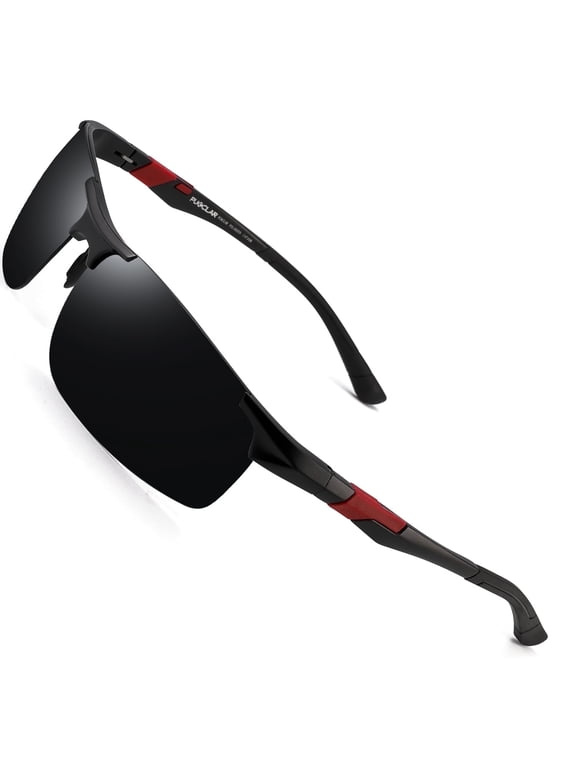Mens Driving Sunglasses Polarized Sports Sunglasses Al-Mg Metal Frame Cycling Fishing Golf Goggles