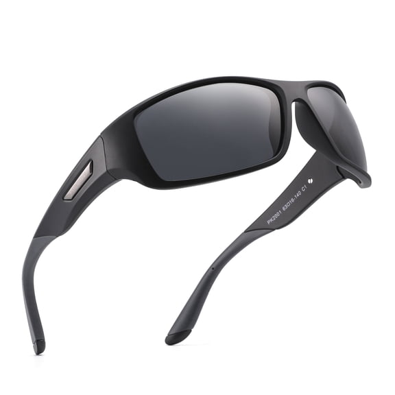 PUKCLAR Polarized Sports Sunglasses for Men Women Driving Sunglasses Cycling Running Fishing Golf Goggles Unbreakable Frame
