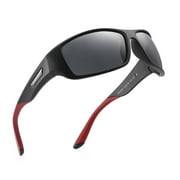 PUKCLAR Polarized Sports Sunglasses for Men Women Driving Sunglasses Cycling Running Fishing Golf Goggles Unbreakable Frame