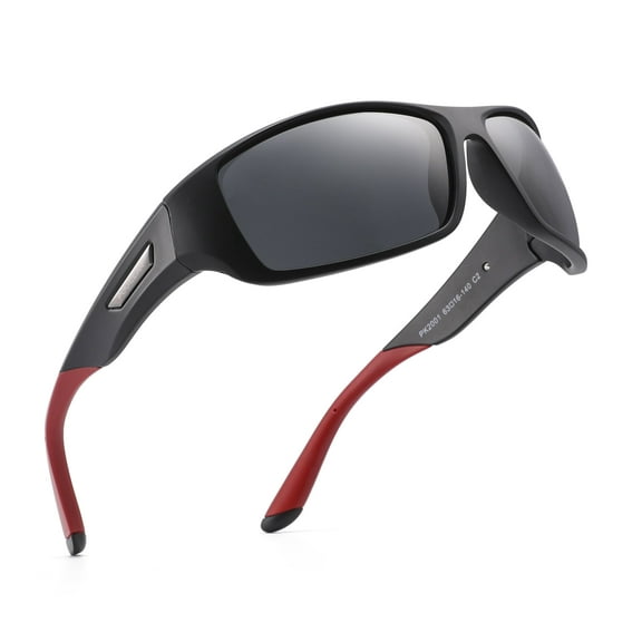 PUKCLAR Polarized Sports Sunglasses for Men Women Driving Sunglasses Cycling Running Fishing Golf Goggles Unbreakable Frame