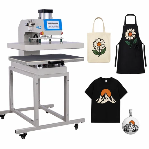 PUKNLY 24x32 Inch Large Auto Digital Heat Pressing Machine, Industrial Sublimation Heat Press Machine for T-Shirt, Larger Area Work, Heat Transfer Printing Machine for Commercial, No Plug, 220V,6000W