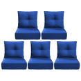 thumbnail image 1 of PUKNLY 5 pack Outdoor Chair Cushions, 24x24x6 in Patio Furniture Cushions, Waterproof & Fade Resistant High Back Deep Seat Cushions Replacement for Wicker Chairs, Loveseats, Sofas, Benches, Dark Blue, 1 of 7
